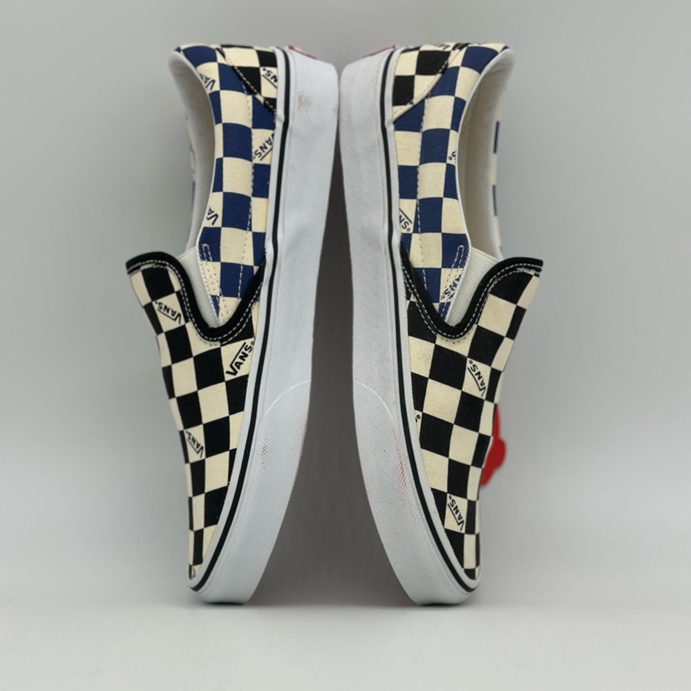Vans Black and White Slip-On Checkerboard Sneakers - Picture 4 of 9